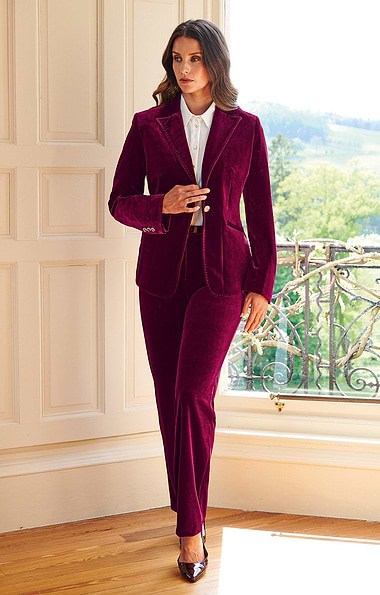 Ladies Velvet Trousers