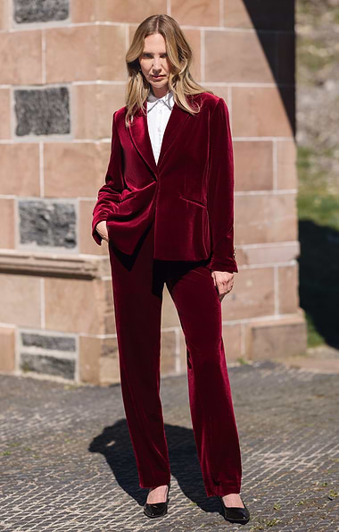 Ladies Velvet Trousers