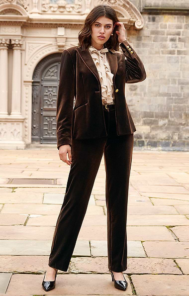 Ladies Velvet Trousers