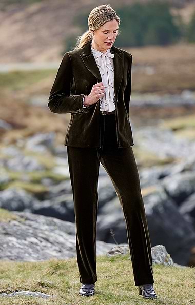 Ladies Velvet Trousers