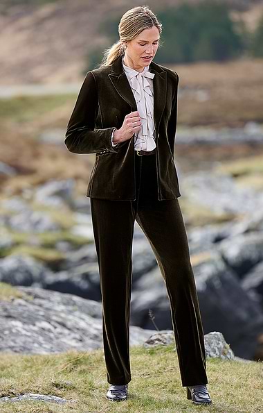 Ladies Velvet Trousers
