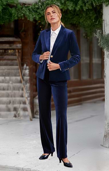 Ladies Velvet Trousers
