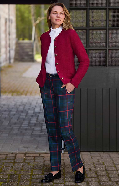 Ladies Classic Plaid Trousers