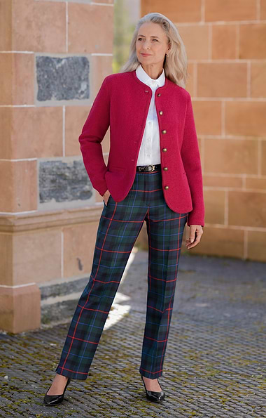 Ladies Classic Plaid Trousers