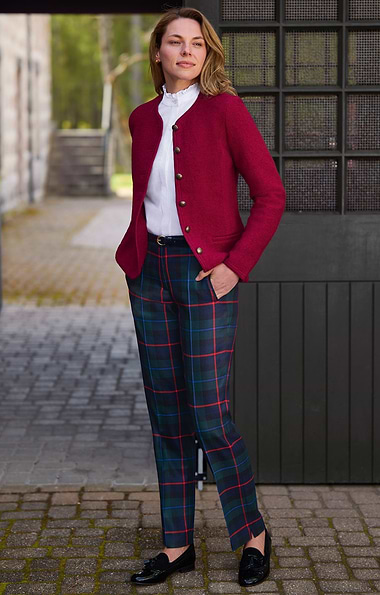 Ladies Classic Plaid Trousers