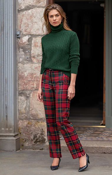 Ladies Classic Plaid Trousers