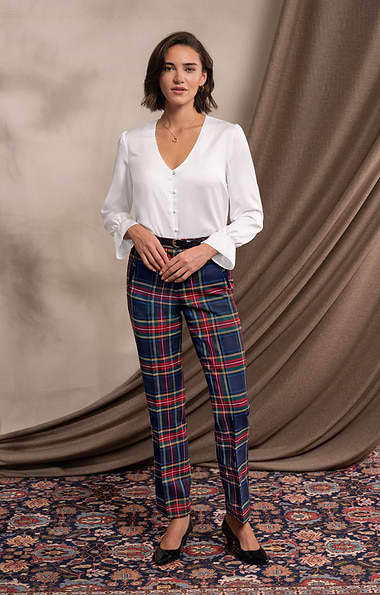 Ladies Classic Plaid Trousers