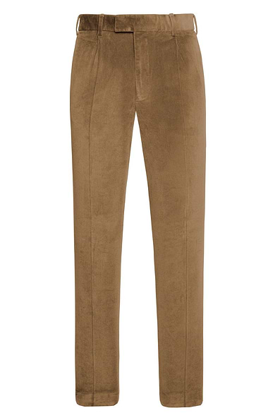 Men's Single Pleat Stretch Cord Trousers