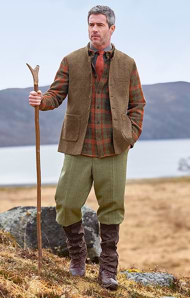 Men's Saxony Tweed Waterproof Plus Fours