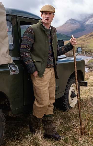 Men's Saxony Tweed Waterproof Plus Fours