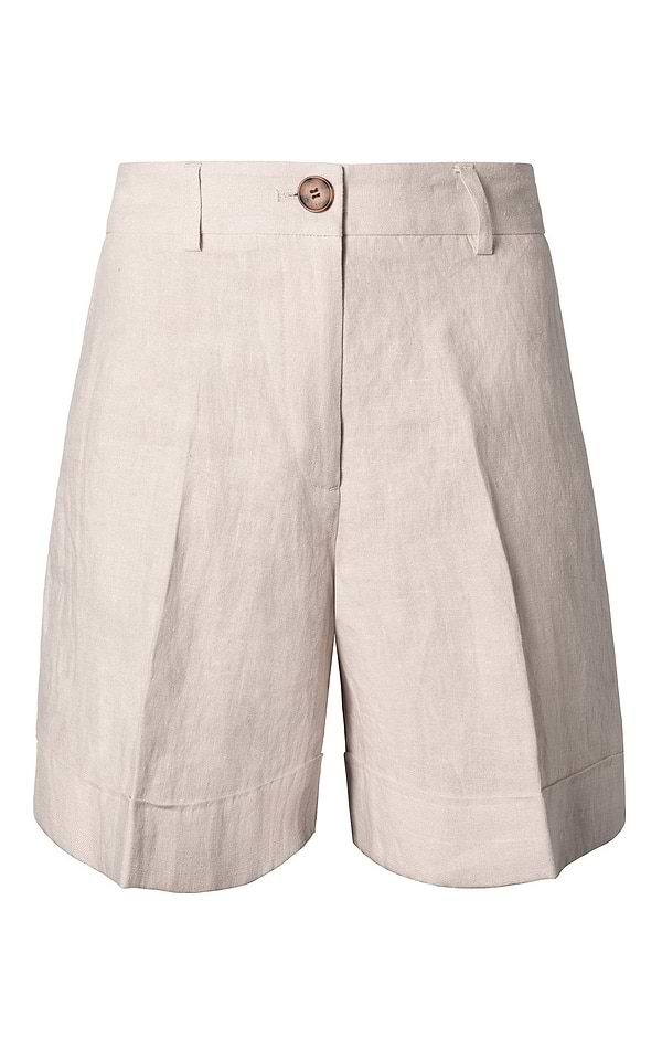 Ladies Linen Turn Up Shorts