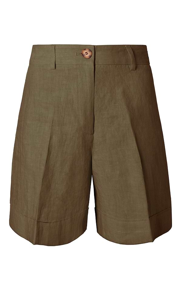 Ladies Linen Turn Up Shorts