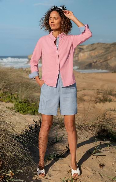 Ladies Salaro Linen Blend Shorts