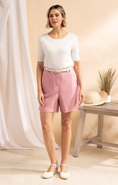 Ladies Salaro Linen Blend Shorts