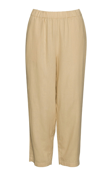 Ladies Linen Blend Crop Trousers