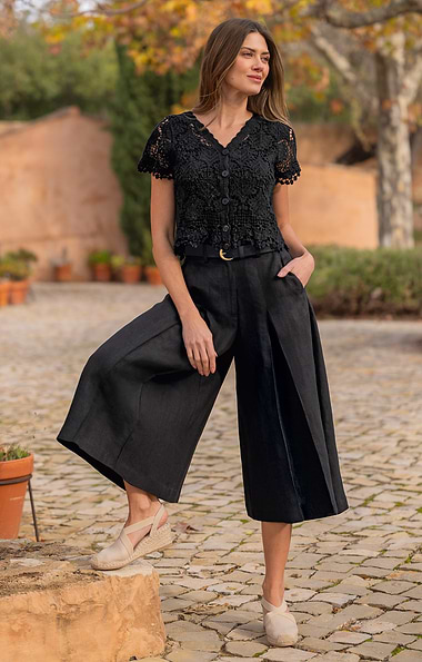 Ladies Linen Culottes