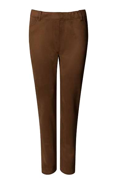 Ladies Faux Suede Pull-on Trousers