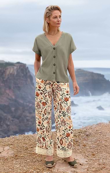 Ladies Print Trousers