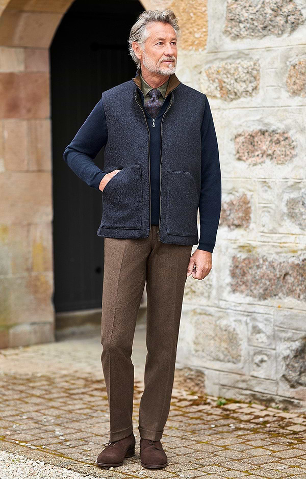 Men's Merino Wool Flannel Trousers
