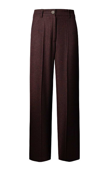Ladies Wide Leg Wool Blend Trousers