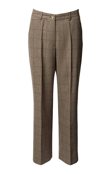 Ladies Wide Leg Wool Blend Trousers