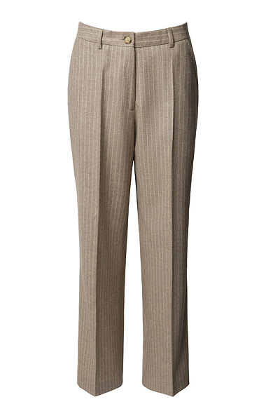 Ladies Wide Leg Wool Blend Trousers