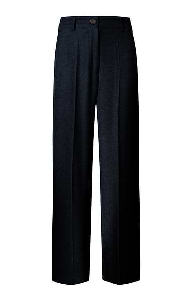 Ladies Wide Leg Wool Blend Trousers