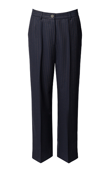 Ladies Wide Leg Wool Blend Trousers