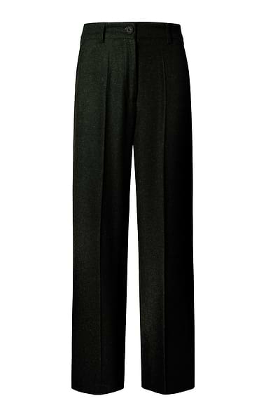 Ladies Wide Leg Wool Blend Trousers