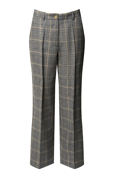 Ladies Wide Leg Wool Blend Trousers