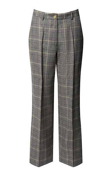 Ladies Wide Leg Wool Blend Trousers