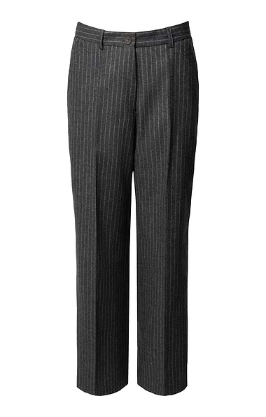 Ladies Wide Leg Wool Blend Trousers