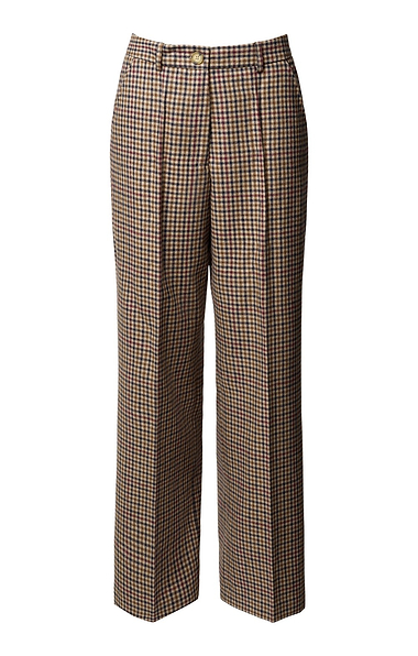 Ladies Wide Leg Wool Blend Trousers