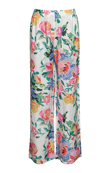 Ladies Joules Linen Blend Wide Leg Trouser