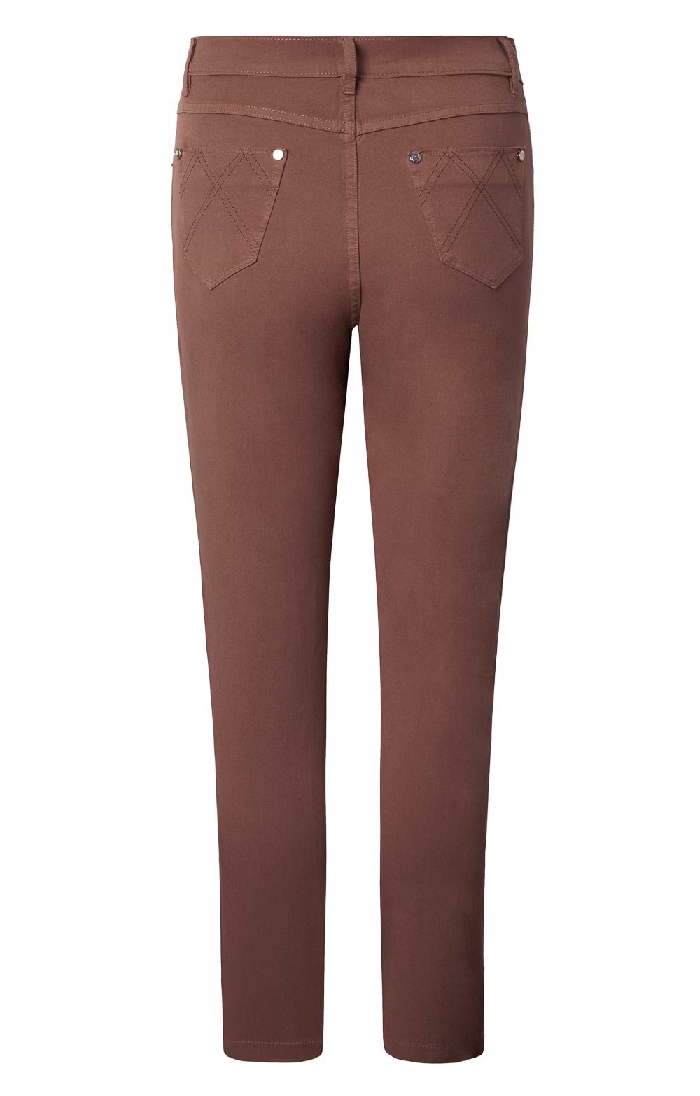 Ladies Marble Five Pocket 7/8 Jeans, Green, Brown House of Bruar