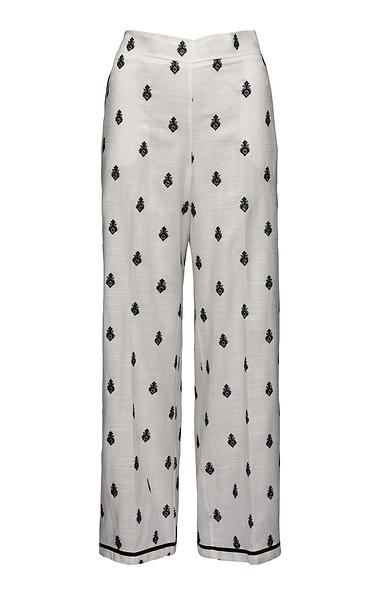 Ladies House of Bruar Musula Embroidered Wide Trousers