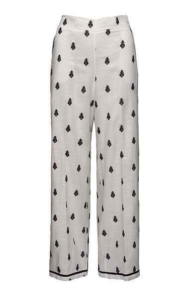 Ladies House of Bruar Musula Embroidered Wide Trousers