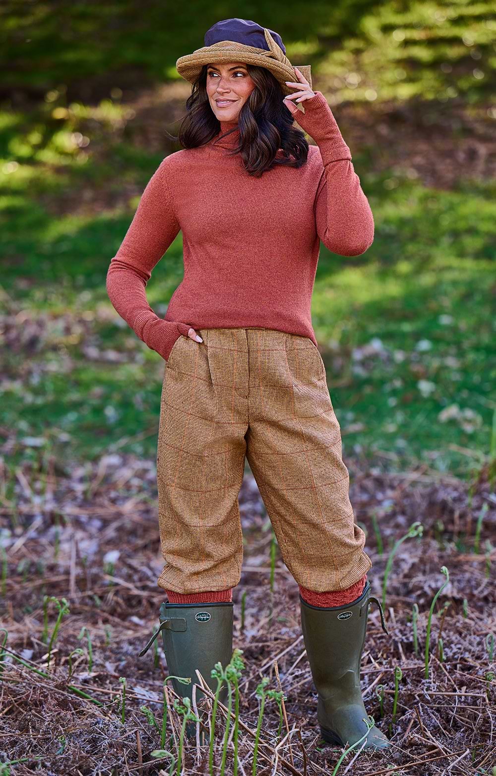 Ladies Saxony Tweed Breeks, Brown House of Bruar