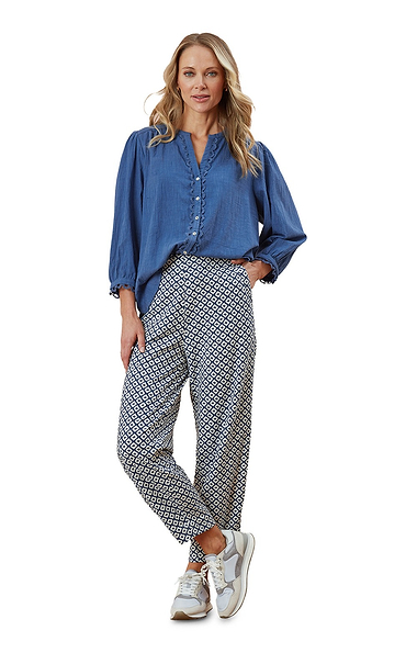Ladies Adini Cotton Slub Ikat Mylee Trousers