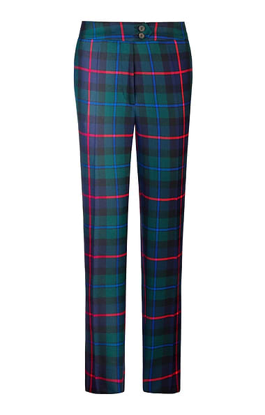 Ladies Cropped Tartan Trousers