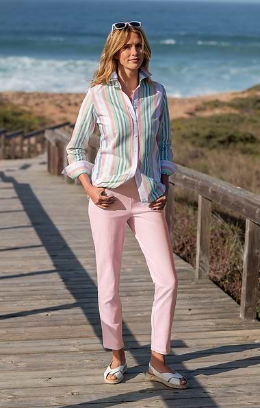 Ladies Denim Pull On Trousers