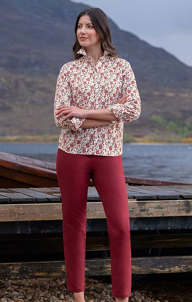 Ladies Denim Pull On Trousers