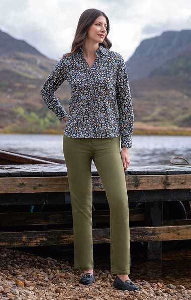 Ladies Denim Pull On Trousers