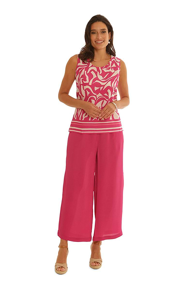 Ladies Pomodoro Wide Leg Crop Trousers
