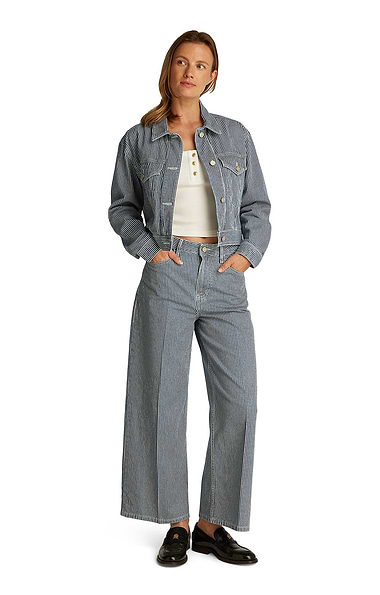 Ladies Tommy Hilfiger Wide Leg High Waist Jeans