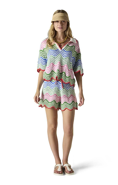 Ladies Joules Sandy Wave Knit Shorts