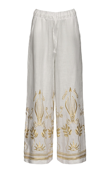 Ladies Aether Concept Embroidered Wide Leg Trousers