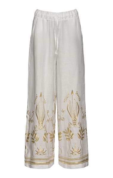 Ladies Aether Concept Embroidered Wide Leg Trousers