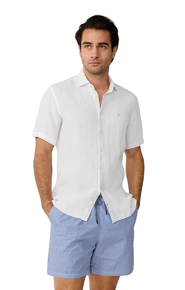 Men's Hackett London Seersucker Elasticated Waist Shorts