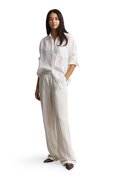 Ladies Gant Striped Linen Blend Pants